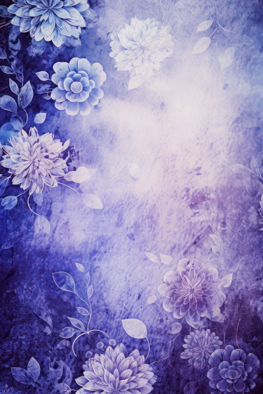 Mother's Day Photo Backdrop Deep Purple Floral Texture Backdrop UK LXX3-35