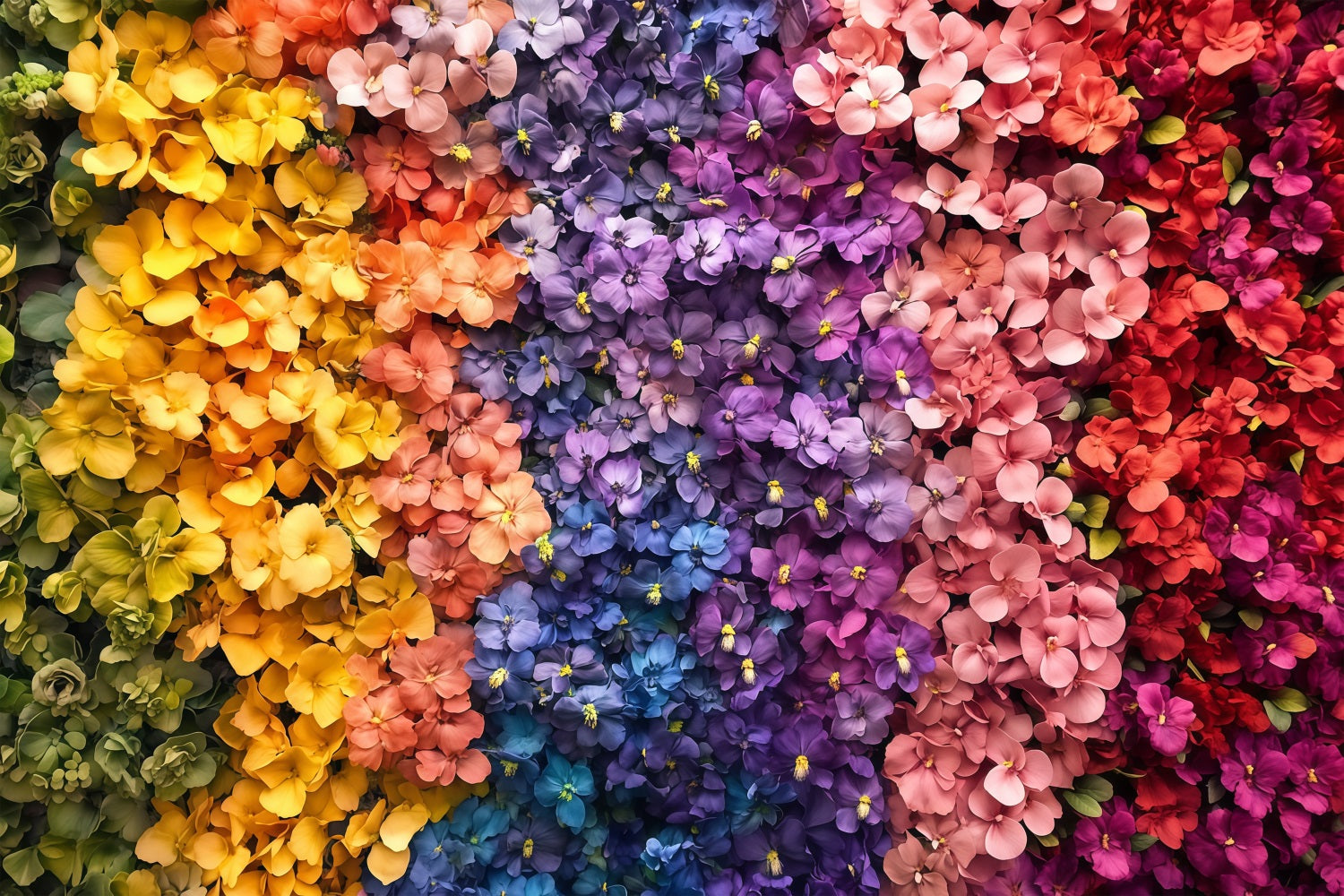 Backdrop For Mother's Day Colorful Floral Wall Backdrop UK LXX3-44