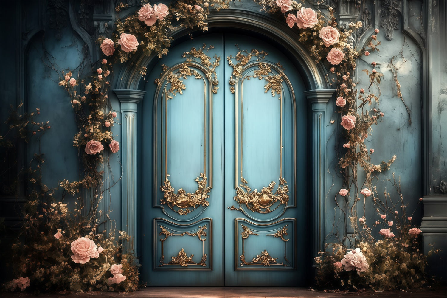 Mothers Day Photo Backdrops Floral Wrapped Entrance Backdrop UK LXX3-50