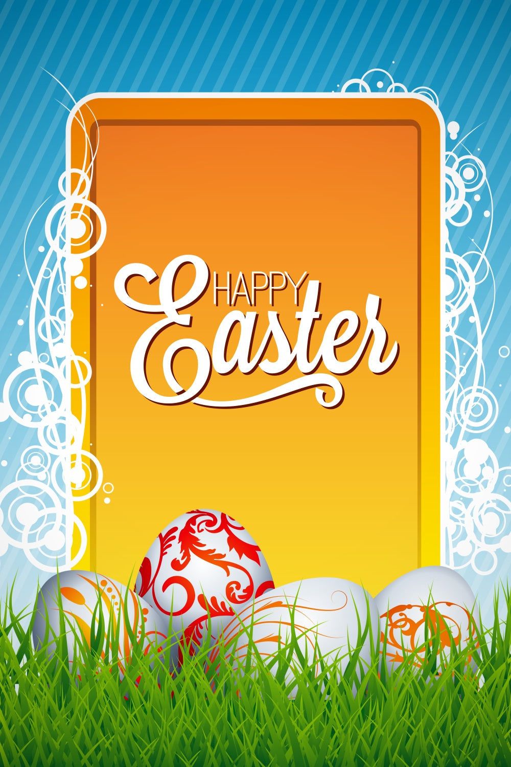 Easter Egg Backdrop Spring Egg Bright Customized Backdrop UK LXX3-98