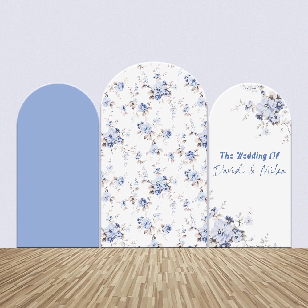 Custom Backdrop Wedding Gentle Blue Blossom Arch Backdrop Kit UK LXX4-103