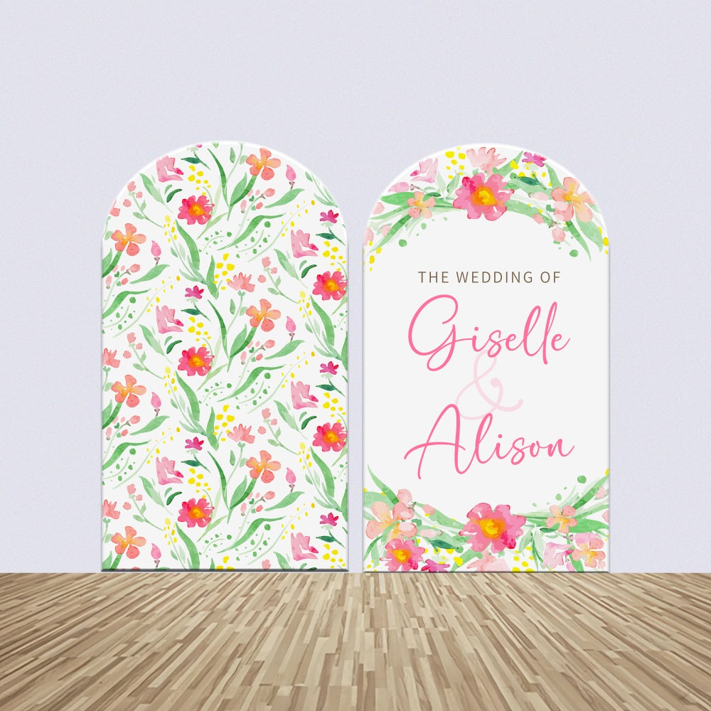 Custom Wedding Backdrops Watercolor Garden Arch Backdrop Kit UK LXX4-114