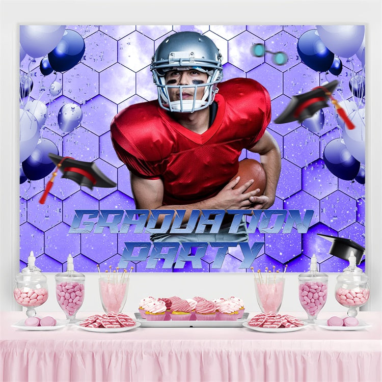 Personalized Graduation Backdrops Galactic Grid Graduation Party Backdrop UK LXX4-154