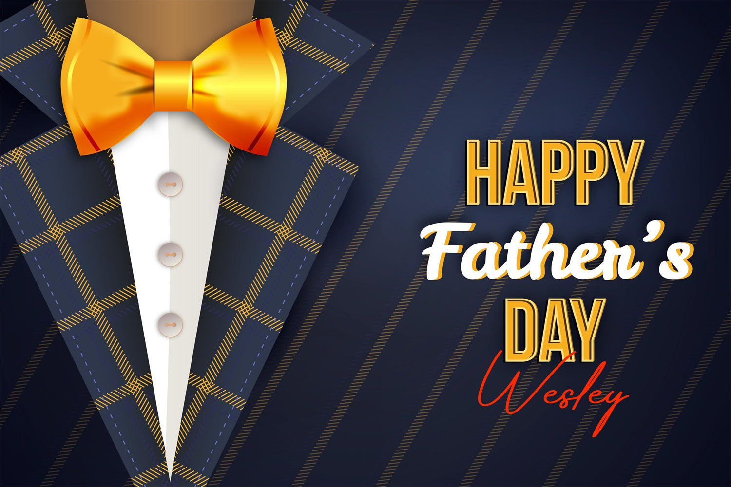 Fathers Day Photo Backdrop Ideas Navy Plaid Bow Customized Backdrop UK LXX4-67
