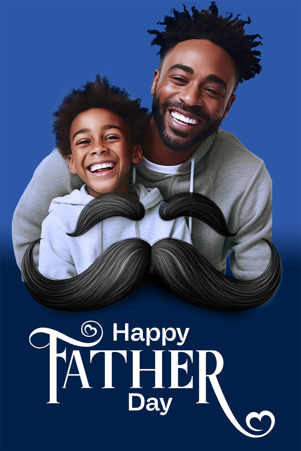 Backdrop For Fathers Day Mustache Style Personalised Backdrop UK LXX4-68
