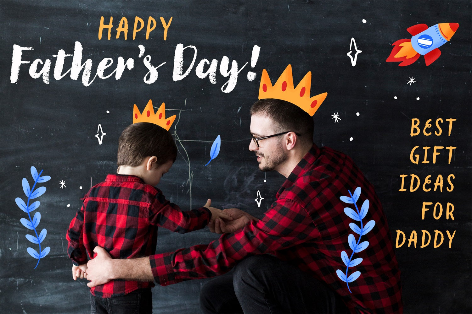 Father's Day Backdrop Chalkboard Fun Personalized Backdrop UK LXX4-77
