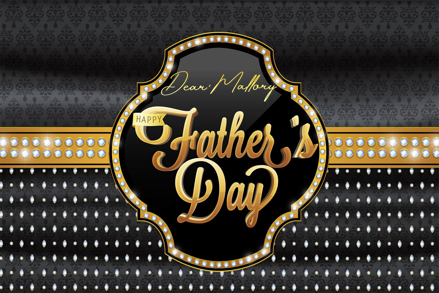 Fathers Day Backdrops Black Diamond Personalised Backdrop UK LXX4-79