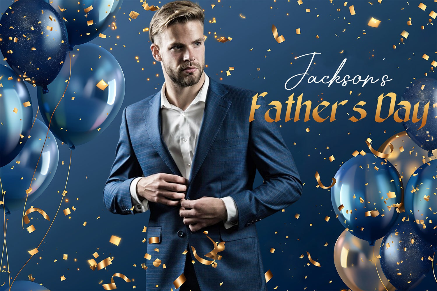 Father Day Backdrop Confetti Balloon Custom Backdrop UK LXX4-84