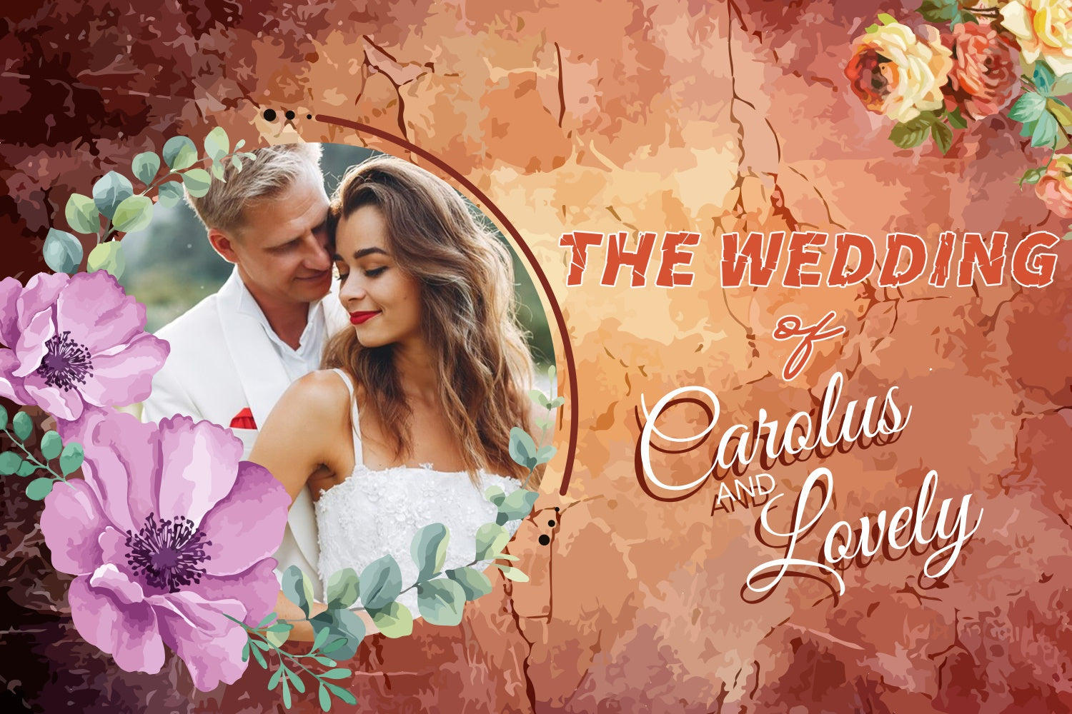 Custom Wedding Backdrops Rustic Floral Celebration Backdrop UK LXX4-97