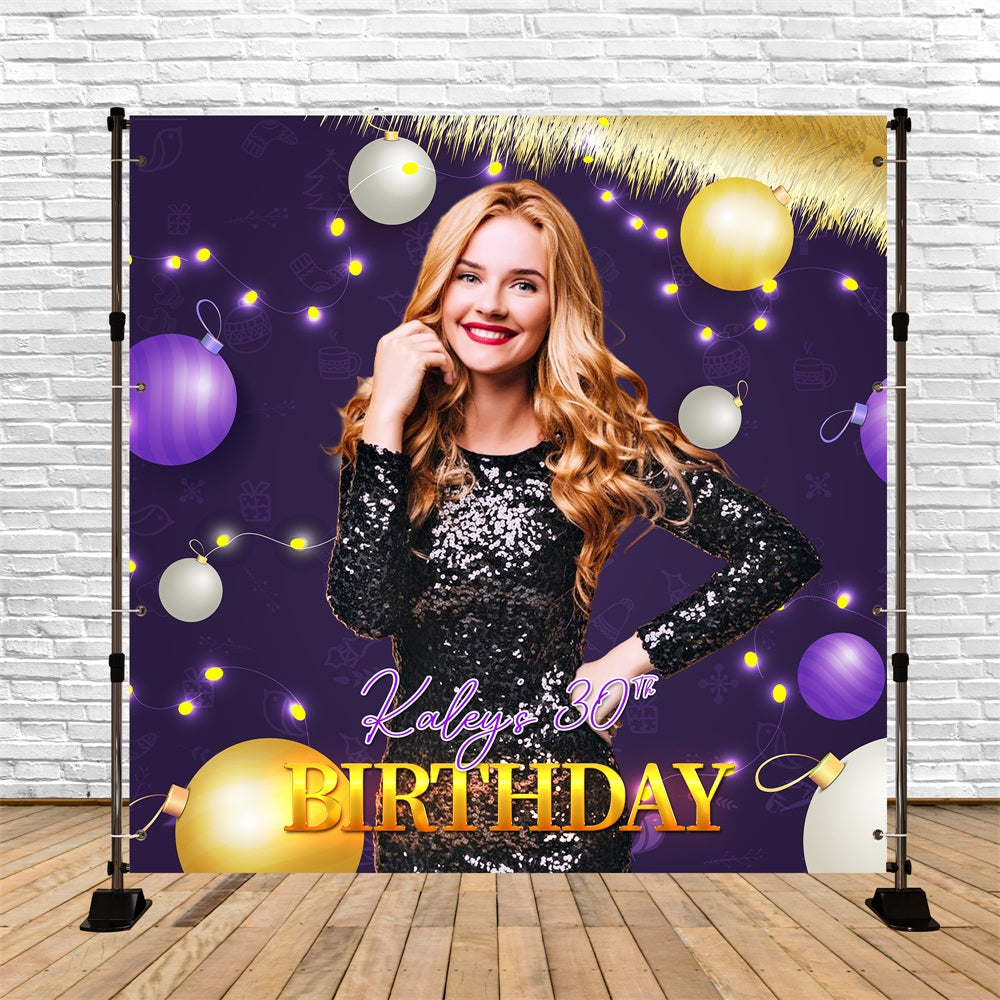 Birthday Backdrop Ideas Baubles 30th Party Personalized Backdrop UK LXX5-142