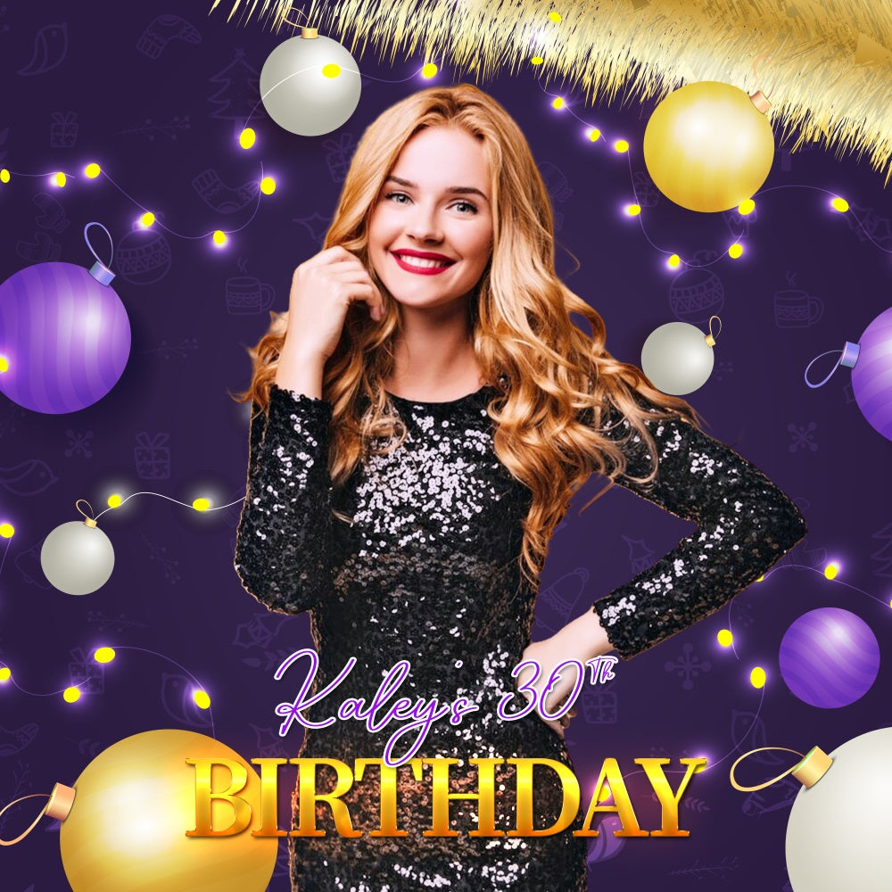 Birthday Backdrop Ideas Baubles 30th Party Personalized Backdrop UK LXX5-142