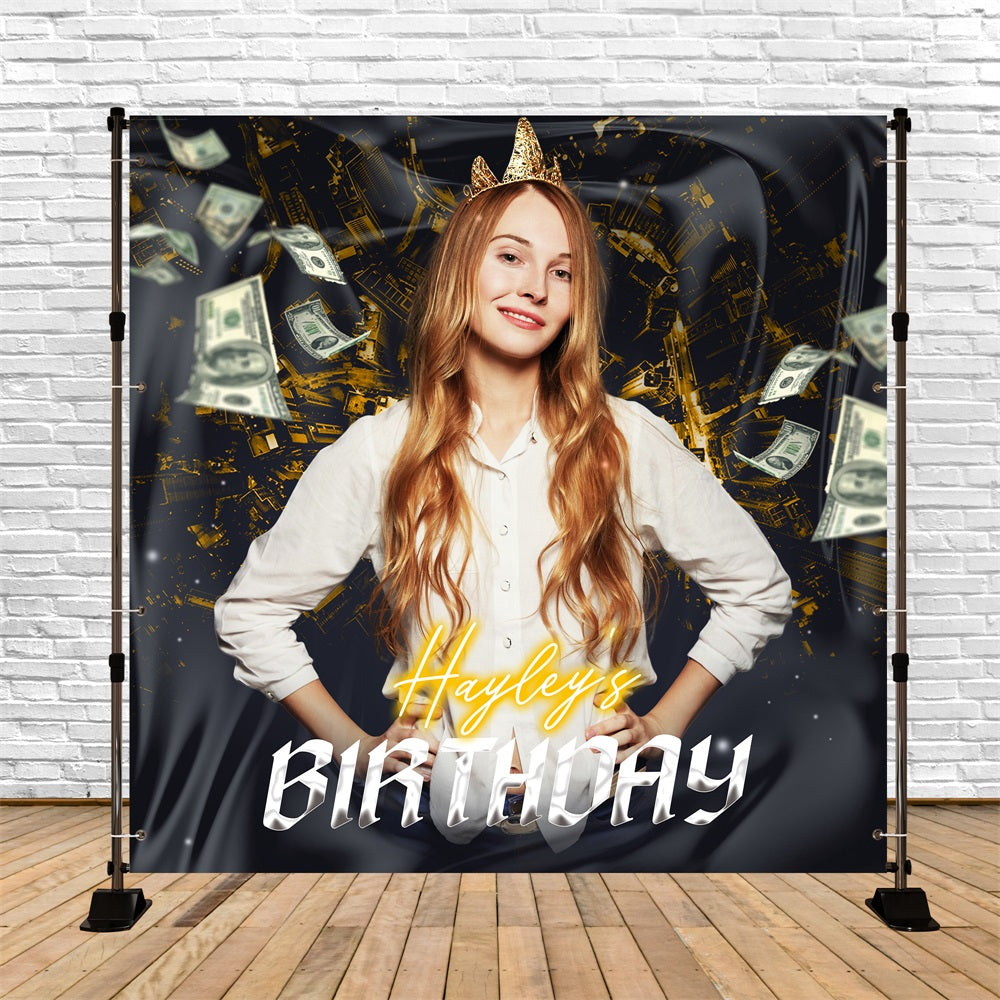 50th Birthday Backdrop Ideas Shimmering Royal Personalised Backdrop UK LXX5-148