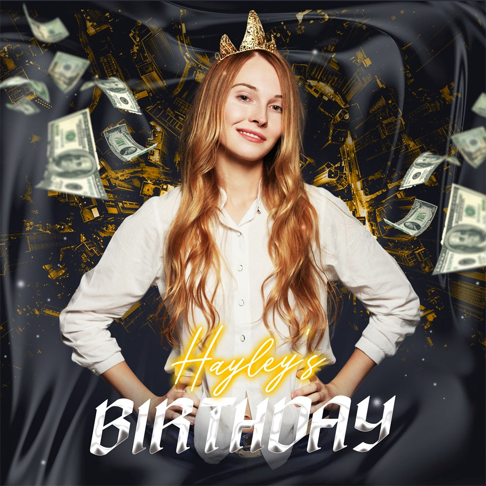 50th Birthday Backdrop Ideas Shimmering Royal Personalised Backdrop UK LXX5-148