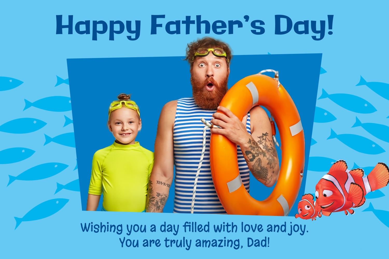 Fathers Day Backdrop Funny Pool Day Custom Backdrop UK LXX5-16