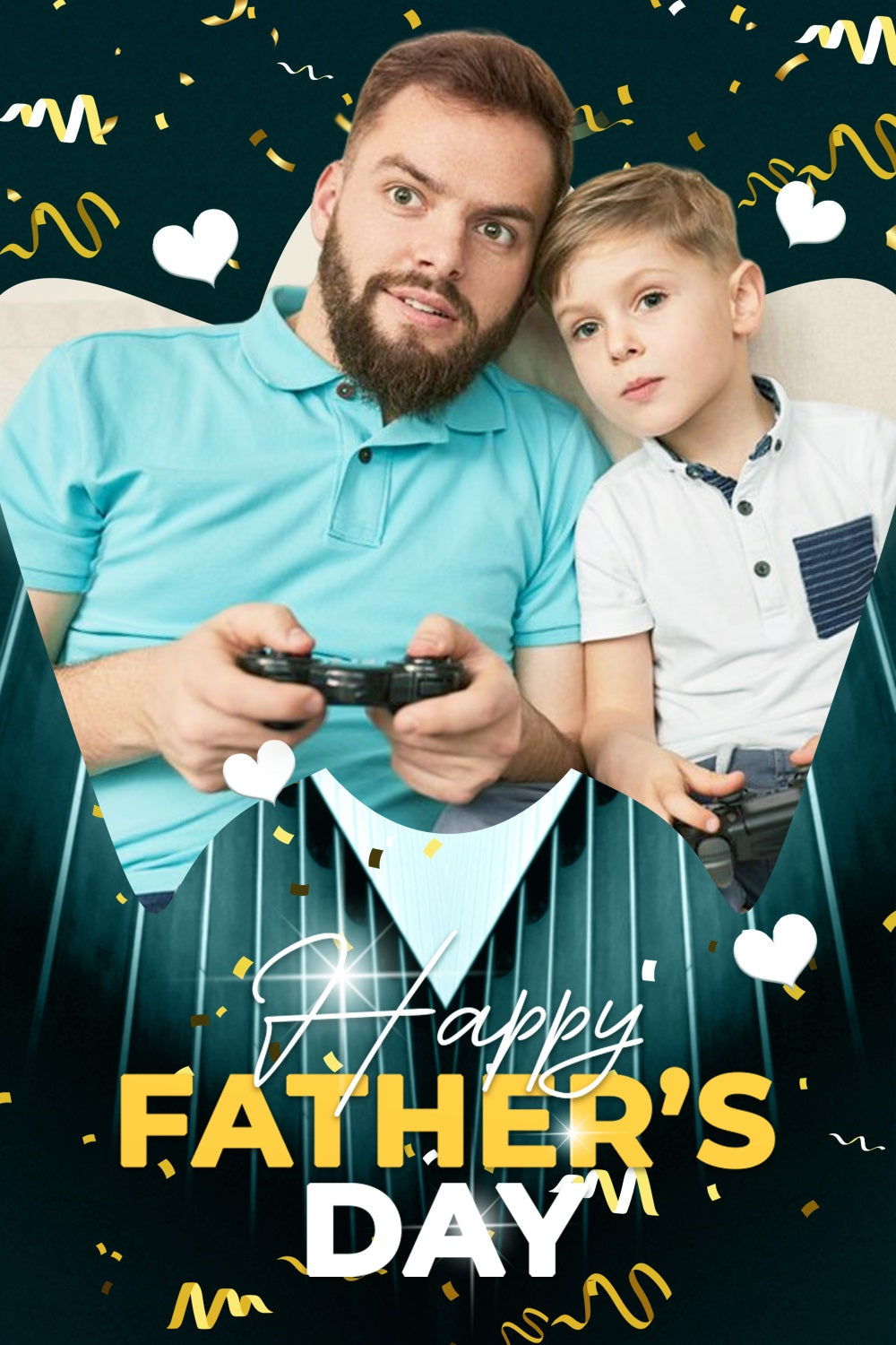 Father's Day Photo Backdrop Confetti Love Celebration Customized Backdrop UK LXX5-19