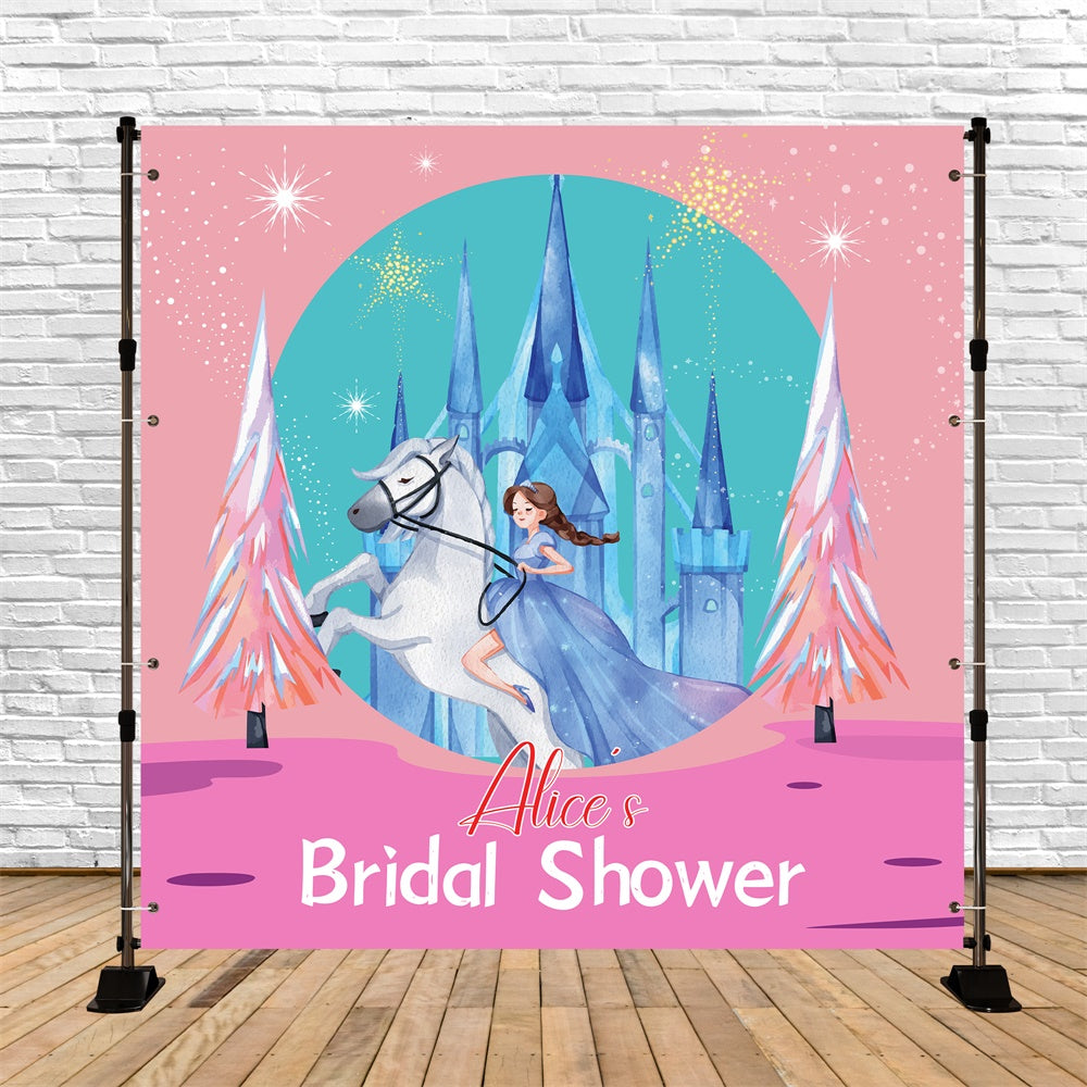 Bridal Shower Photo Backdrop Fairytale Castle Custom Backdrop UK LXX5-193