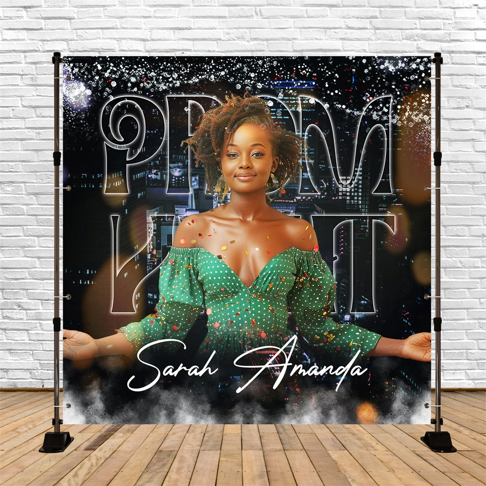 Prom Photo Backdrop Glow Up Moment Customized Party Graduation Backdrop UK LXX5-211