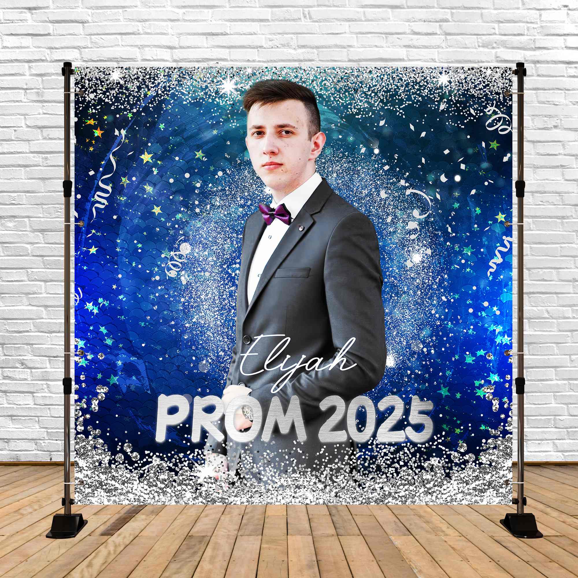 Prom Backdrop Ideas Midnight Sparkle Personalized Party Graduation Backdrop UK LXX5-234
