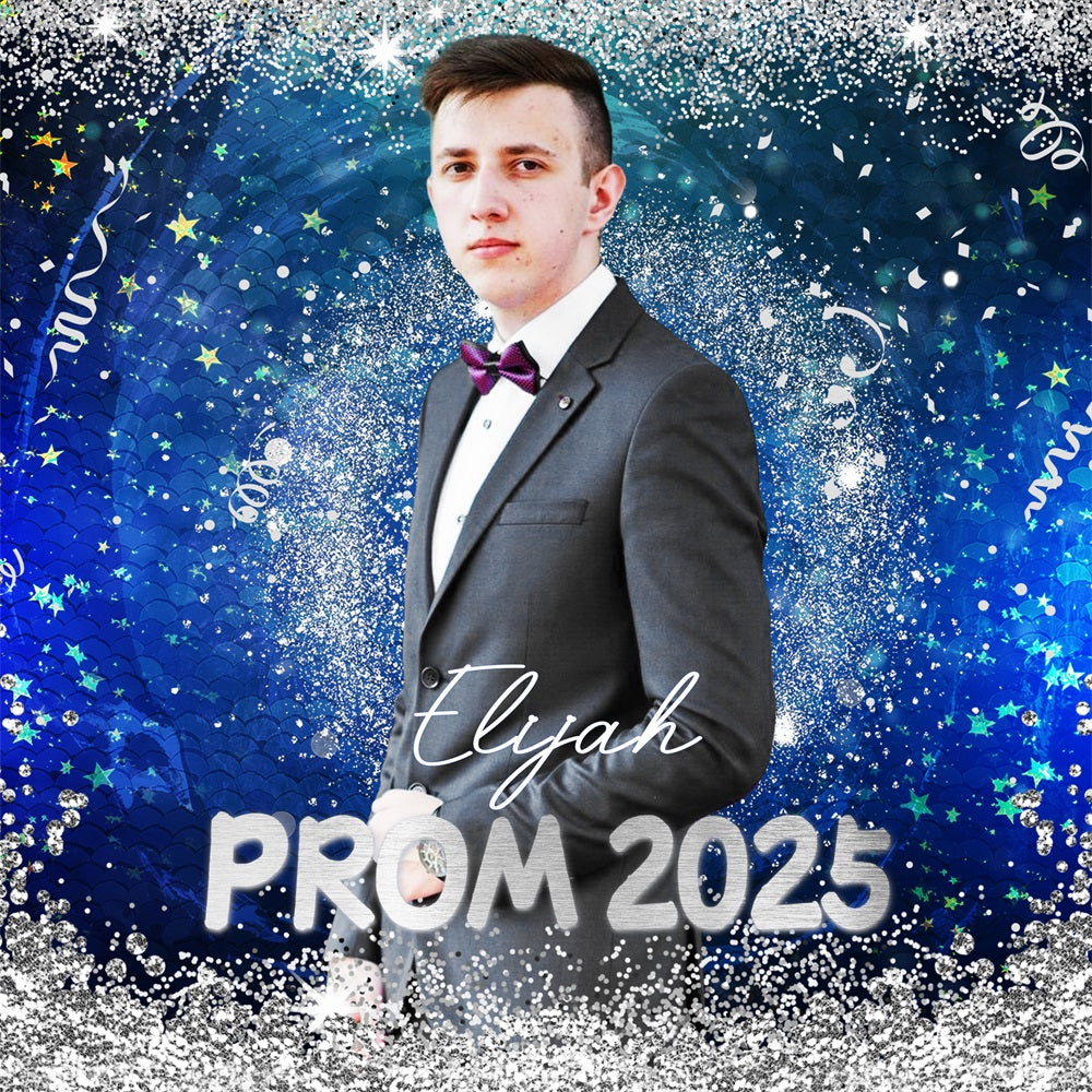 Prom Backdrop Ideas Midnight Sparkle Personalized Party Graduation Backdrop UK LXX5-234