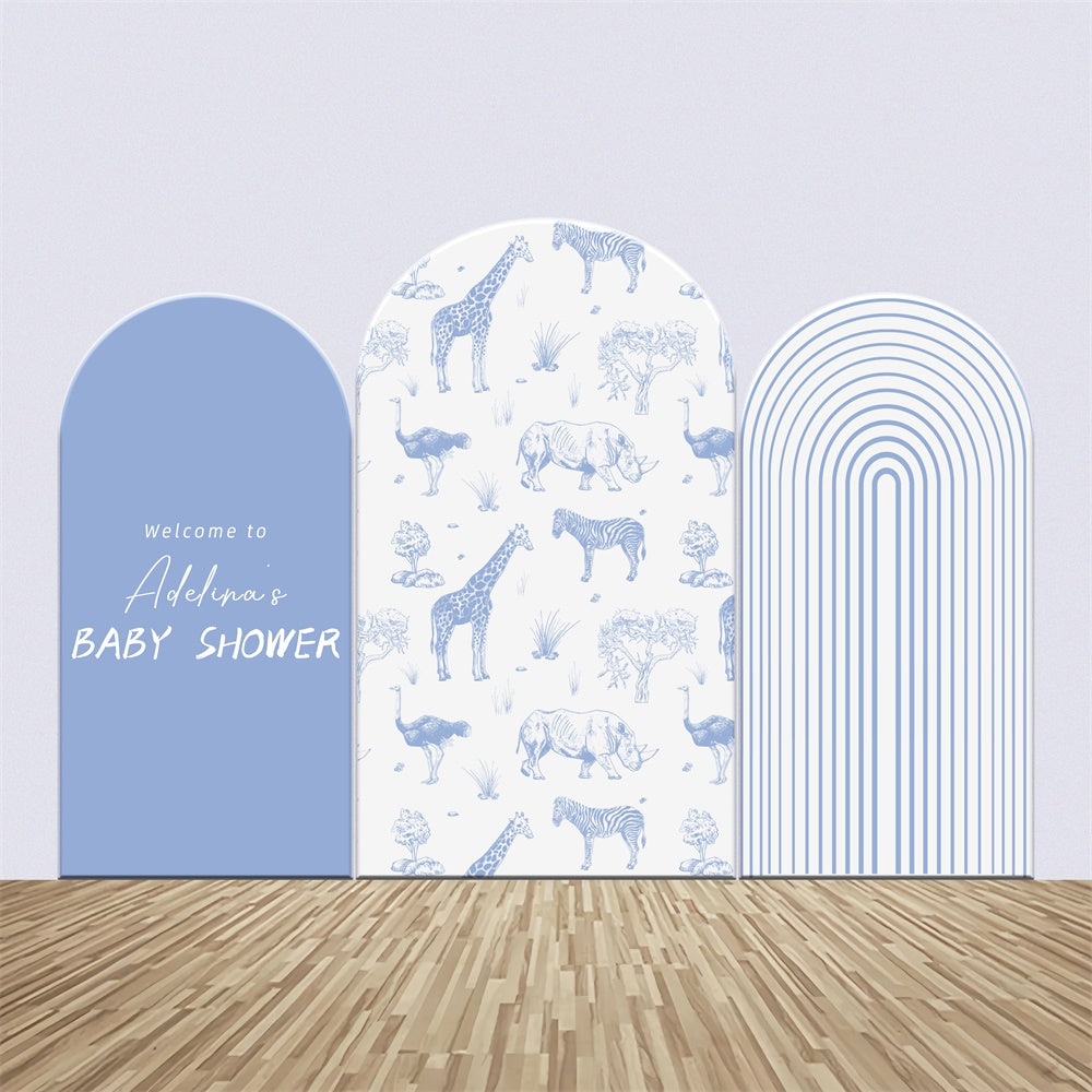 Backdrops For Baby Shower Soft Tones Animal Custom Arch Backdrop Kit UK LXX5-240