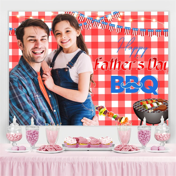 Fathers Day Photo Backdrop Ideas Sweet BBQ Moment Personalized Backdrop UK LXX5-26