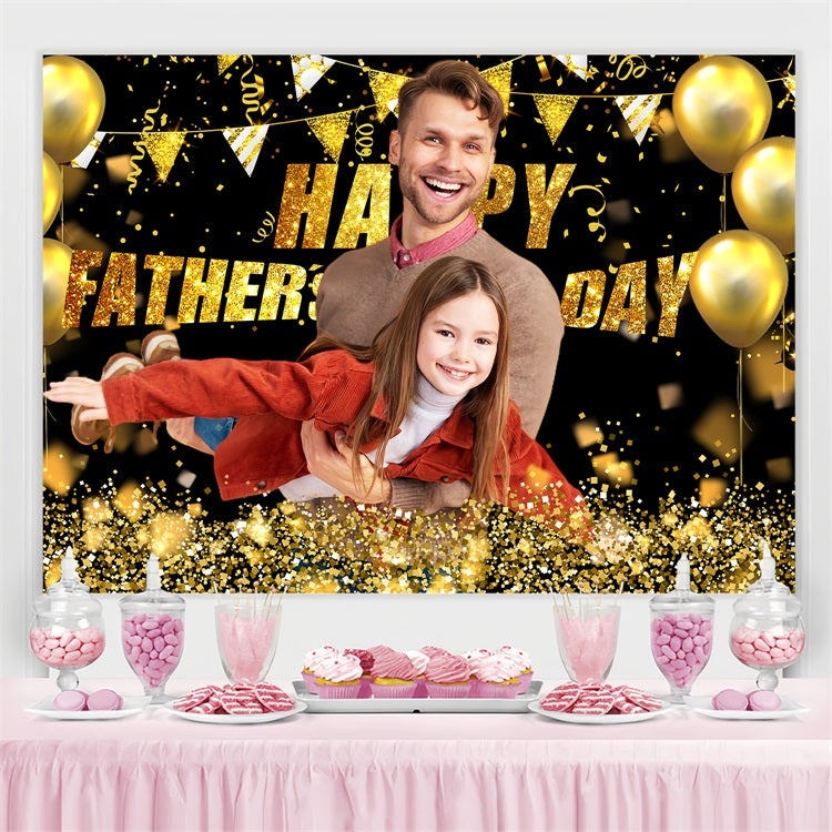 Backdrop Fathers Day Glitter Balloons Fun Personalised Backdrop UK LXX5-28