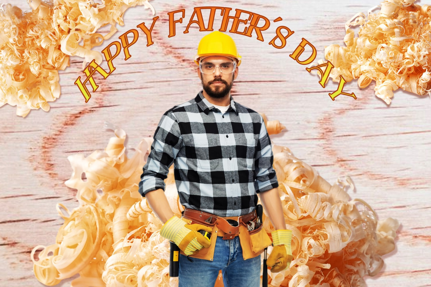 Fathers Day Backdrop Lumberjack Style Love Personalized Backdrop UK LXX5-9