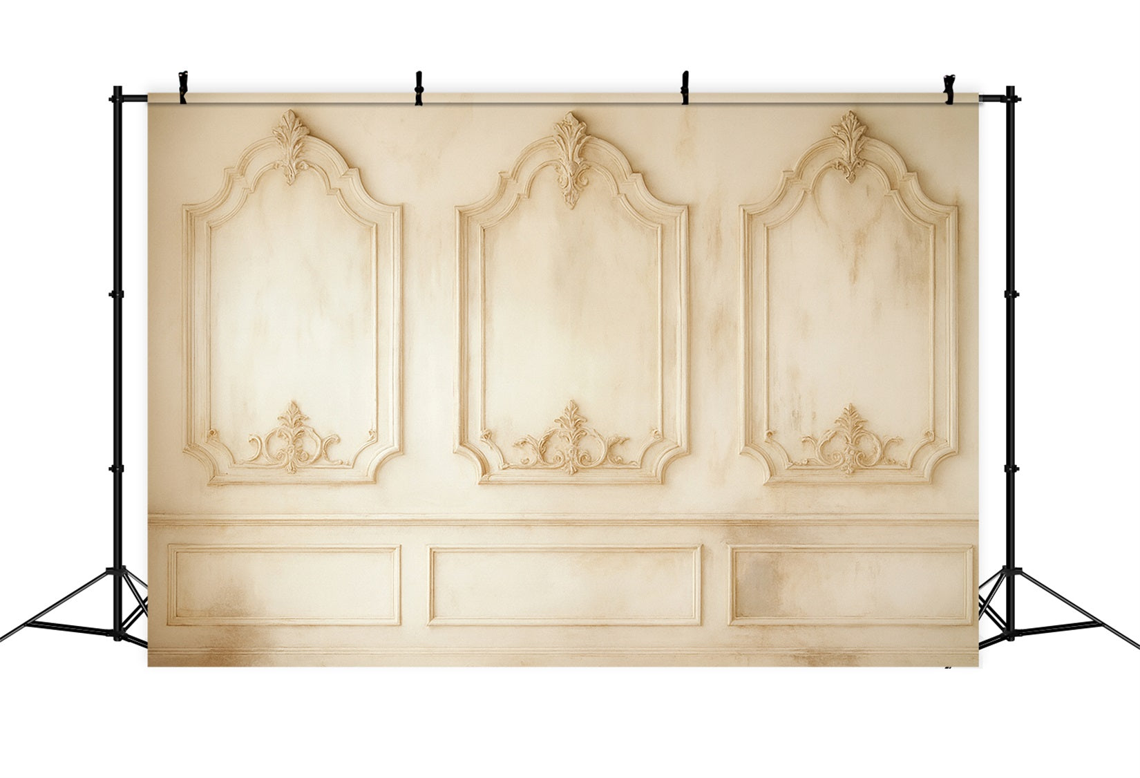 Vintage Wall Backdrop Classic Ivory Ornate Panels Victorian Backdrop UK LXX510-105