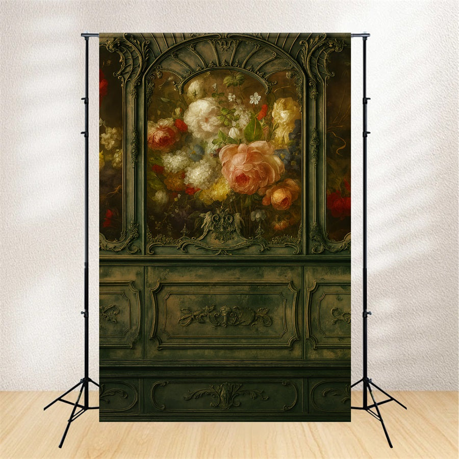 Victorian Backdrop Antique Floral Panel Art Vintage Wall Backdrop UK LXX510-125
