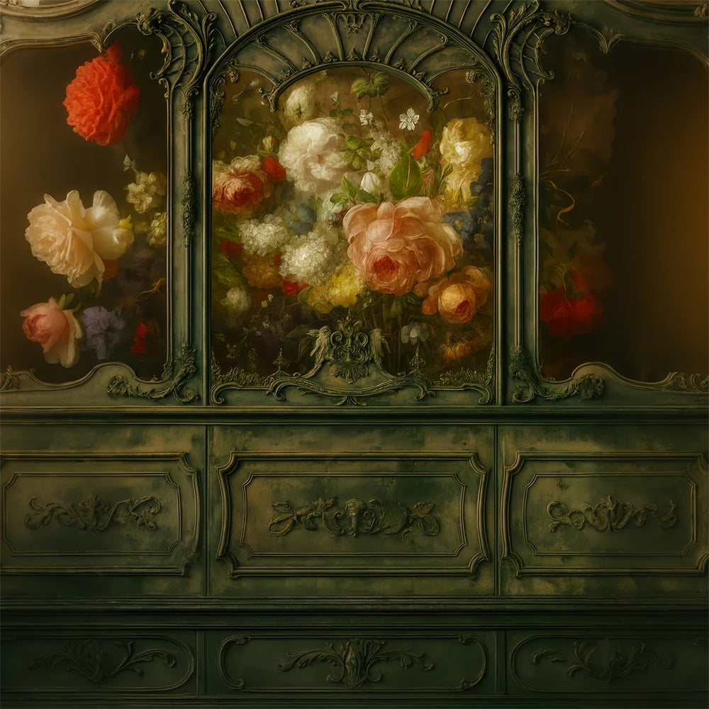 Victorian Backdrop Antique Floral Panel Art Vintage Wall Backdrop UK LXX510-125