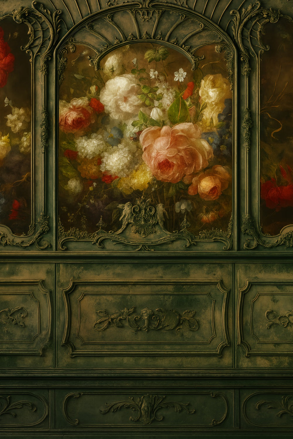 Victorian Backdrop Antique Floral Panel Art Vintage Wall Backdrop UK LXX510-125