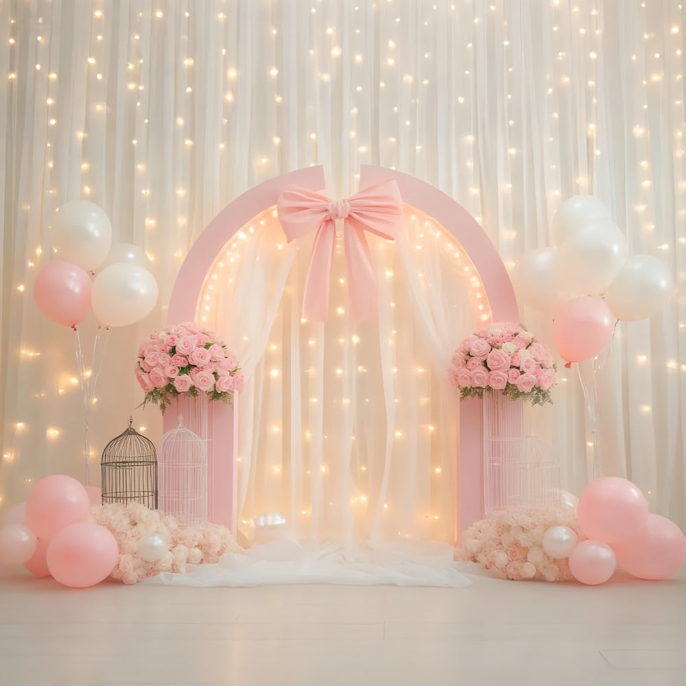 Bow Backdrop Rose Arch Light Elegance Wedding Backdrop UK LXX510-145
