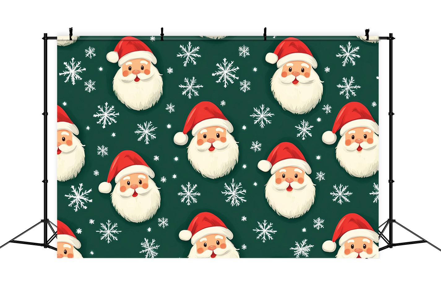 Snowflake Photo Backdrop Santa Faces Snow Winter Photo Backdrops UK LXX510-60
