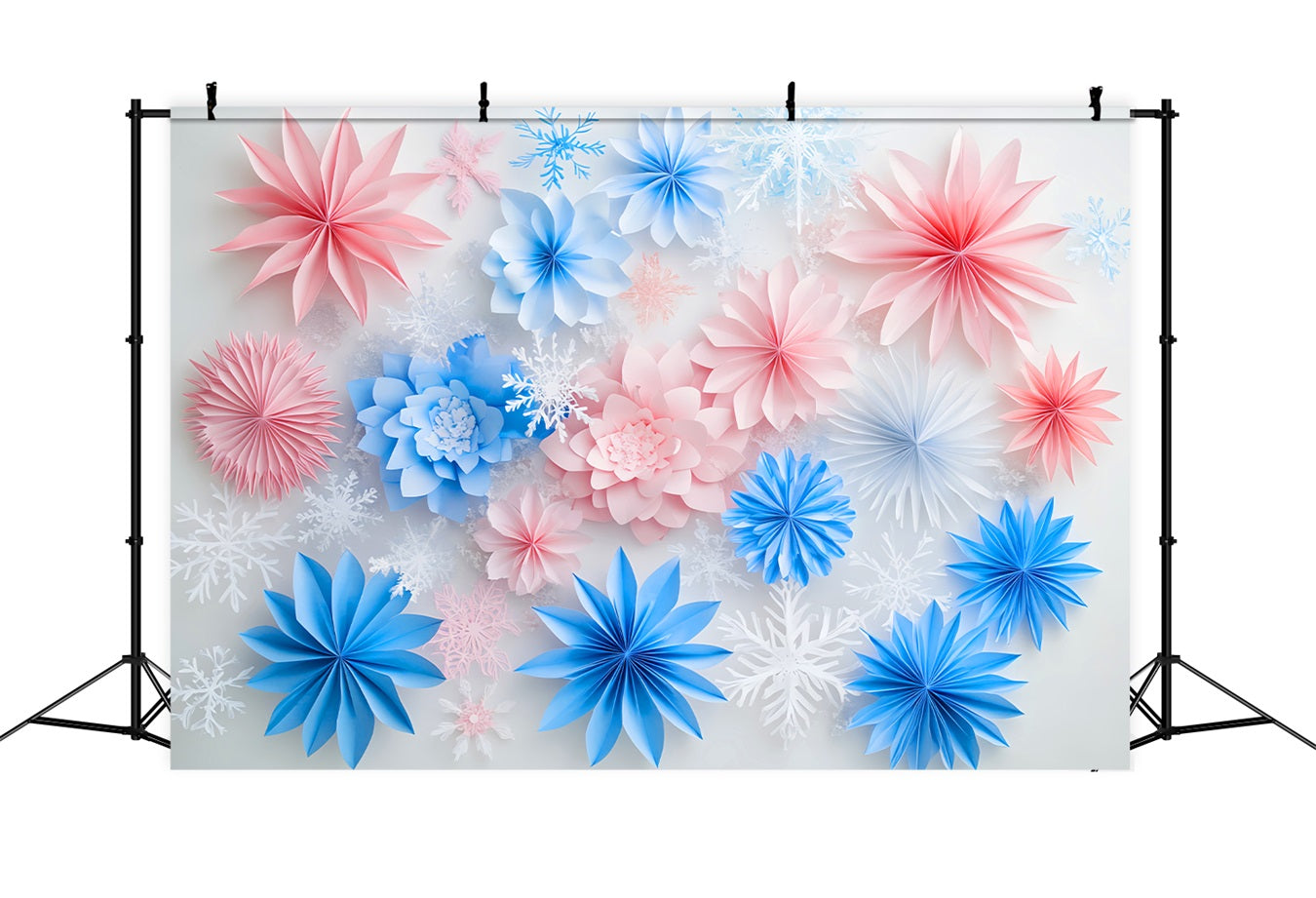 Winter Photography Backdrops Frosted Paper Floral Dream Winter Backdrop UK LXX510-97