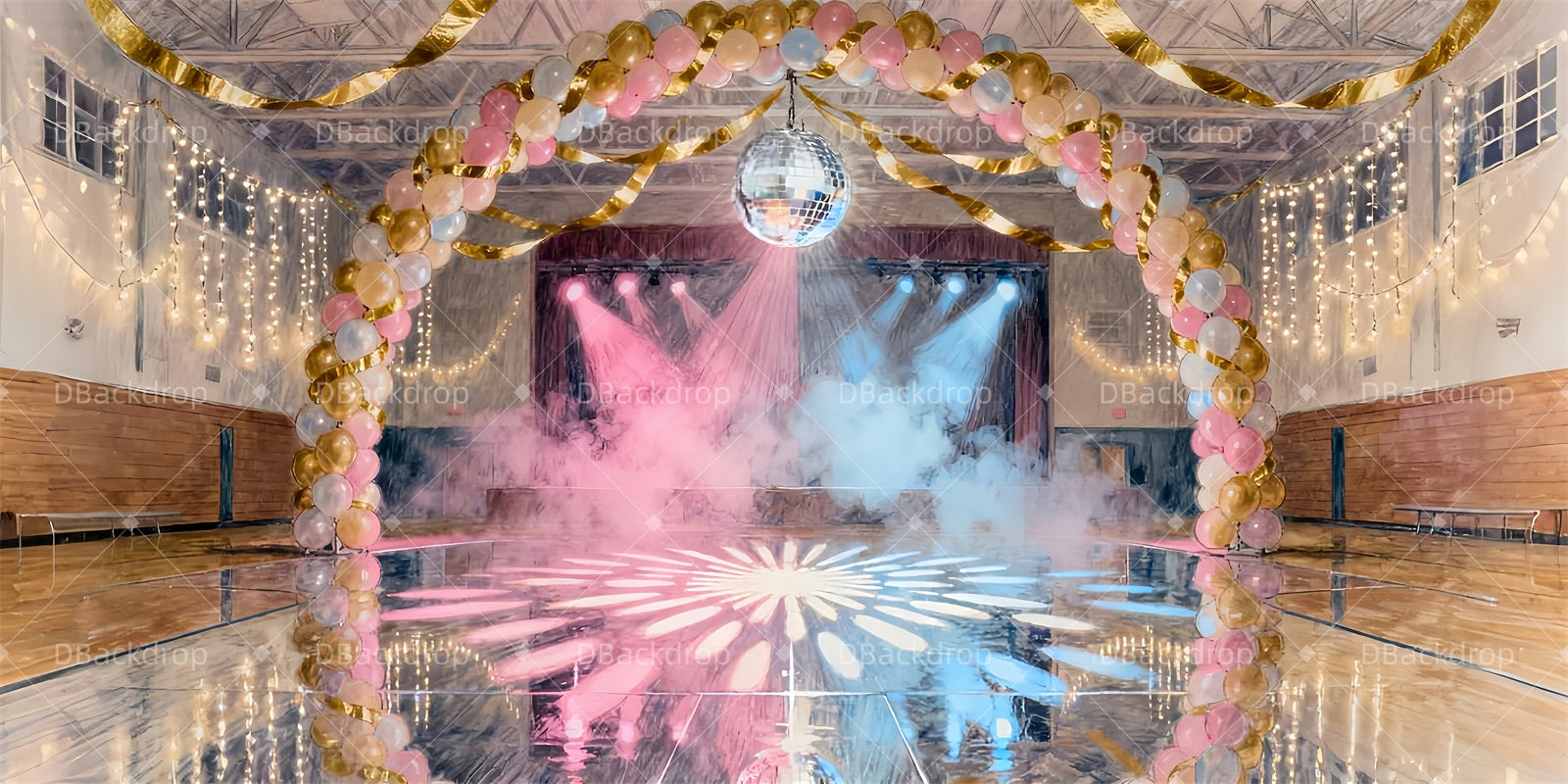 School Play Backdrops Misty Dance Night Performance Backdrops UK LXX510-T14