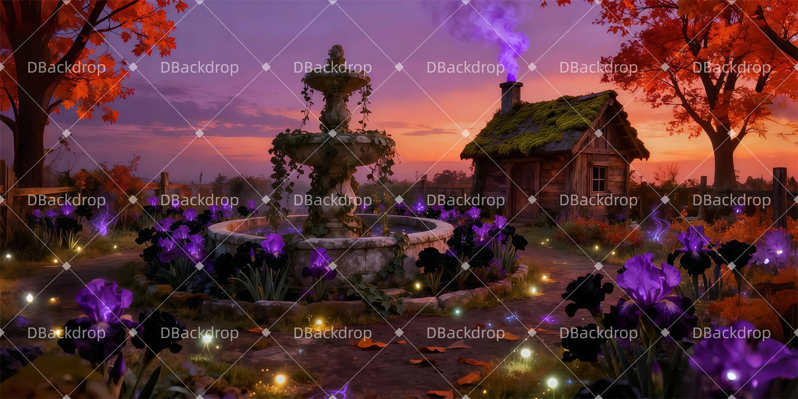 Stage Scenery Backdrops The Witch's Garden Musical Backdrop UK LXX510-T56