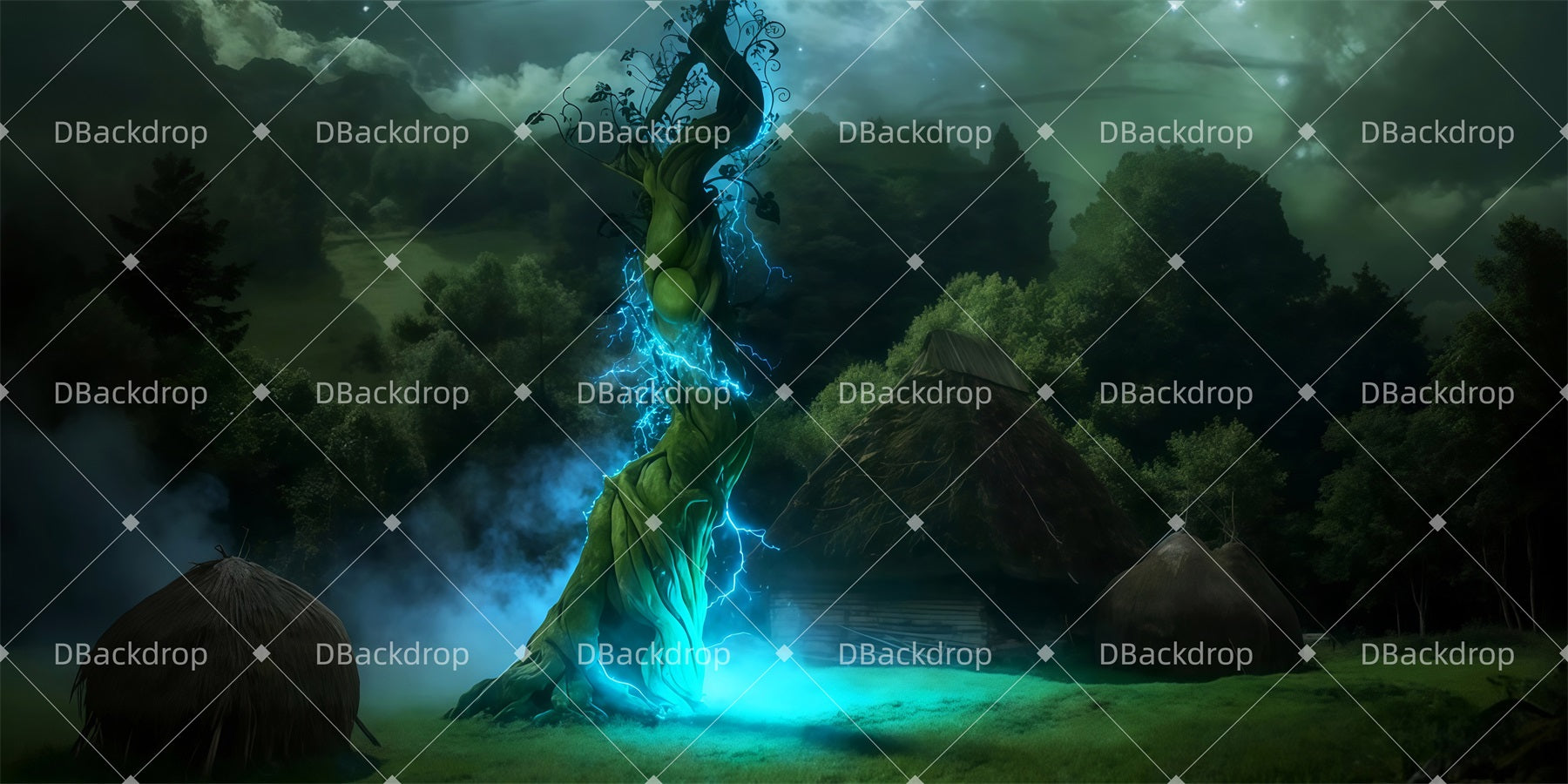 Forest Stage Backdrop Magic Beanstalk Theater Backdrop UK LXX510-T61