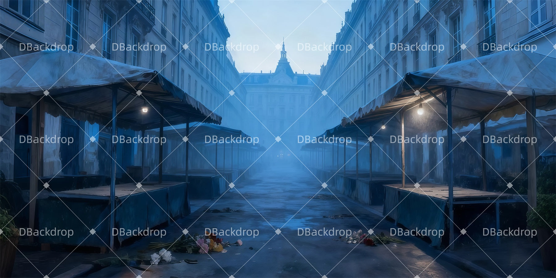 Movie Theater Backdrop Morning Fog Alley Stage Backdrops UK LXX511-T23