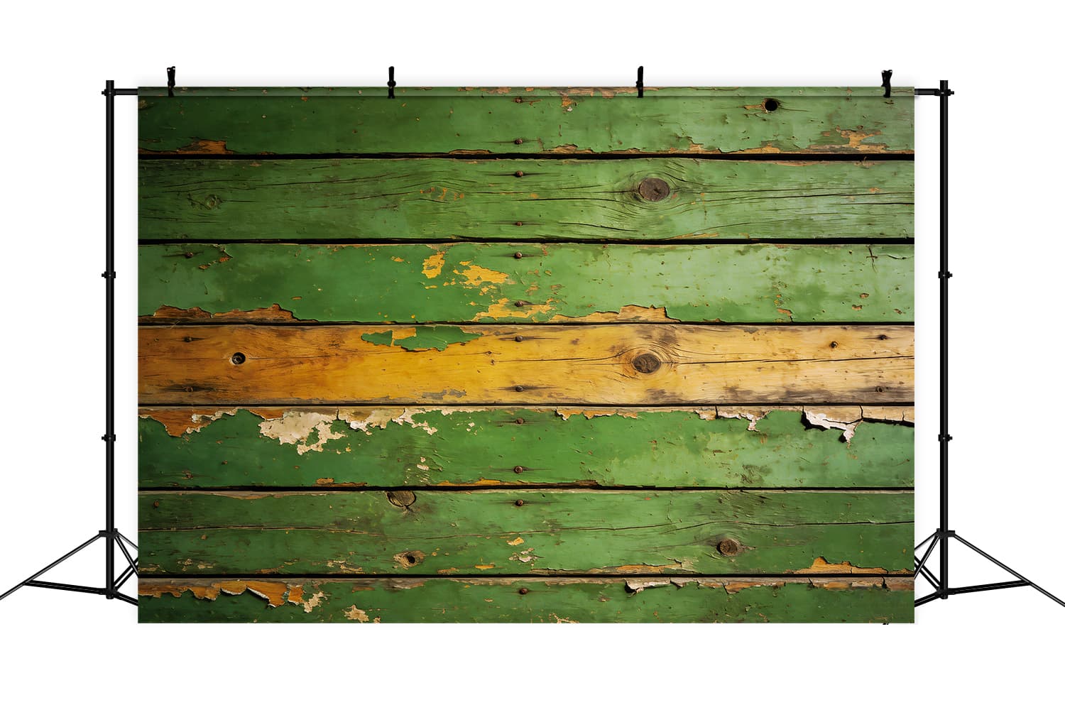 Saint Patricks Day Backdrop Vintage Green Wooden Planks St Patrick Backdrop UK LXX512-36