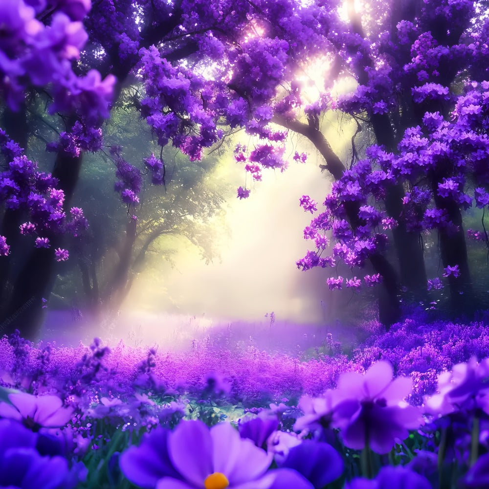 Forest Backdrop Photography Mystic Violet Dream Backdrop UK LXX57-106