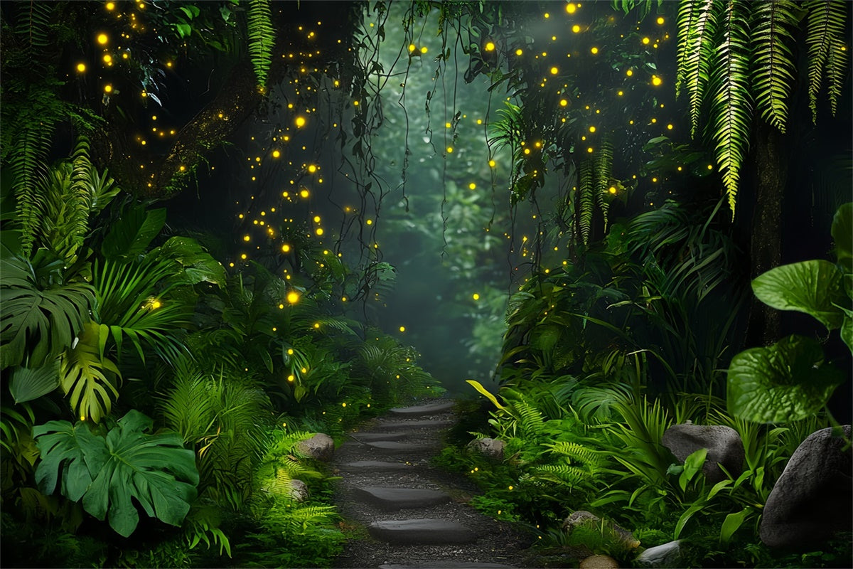 Forest Photo Backdrop Firefly Jungle Trail Backdrop UK LXX57-107