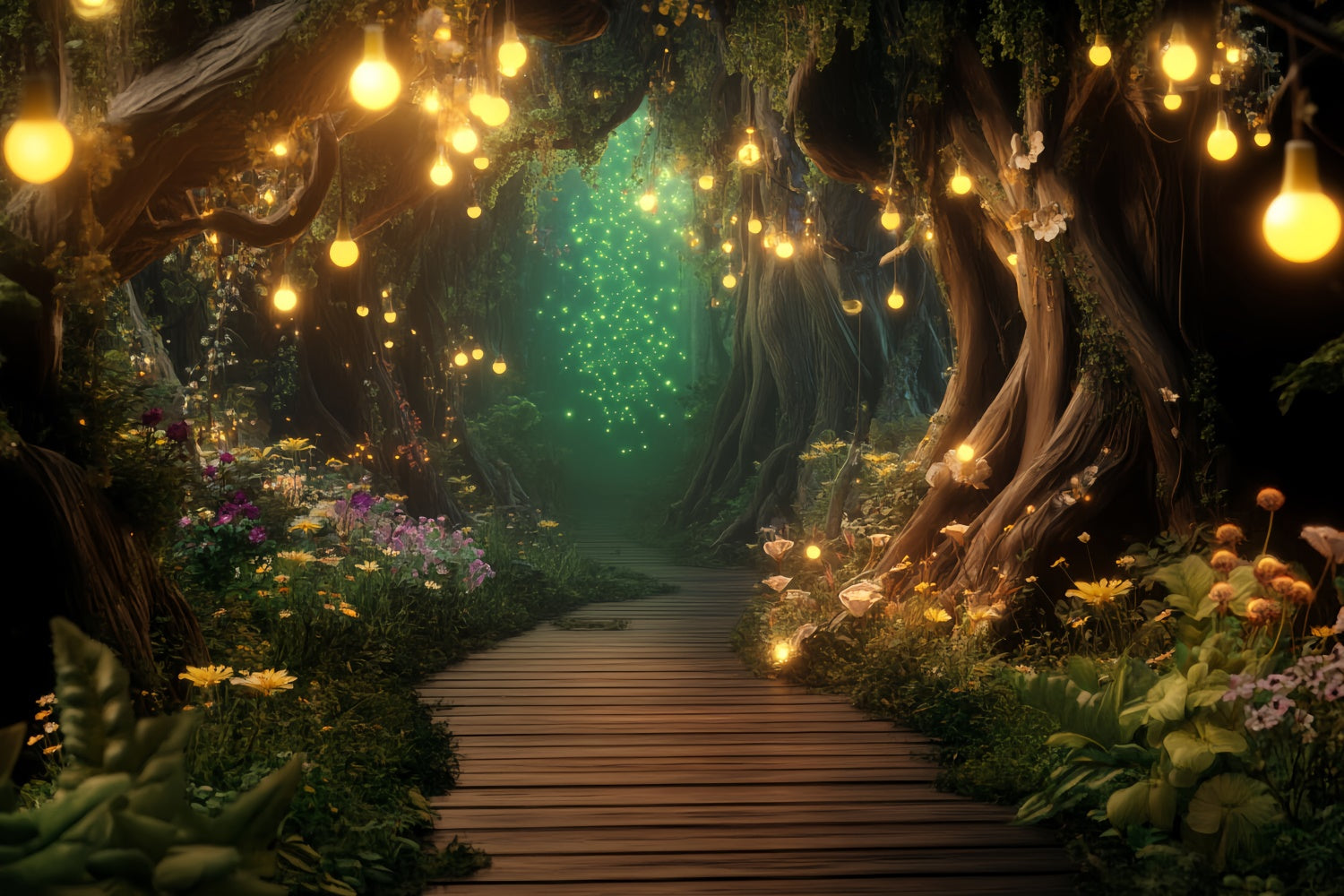 Fairytale Forest Backdrop Magic Lantern Passage Backdrop UK LXX57-108