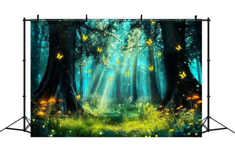 Fantasy Forest Backdrop Glowing Butterfly Haven Backdrop UK LXX57-114