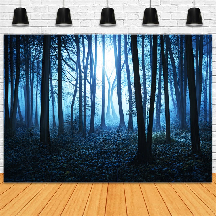 Dark Forest Backdrop Midnight Mist Grove Backdrop UK LXX57-115
