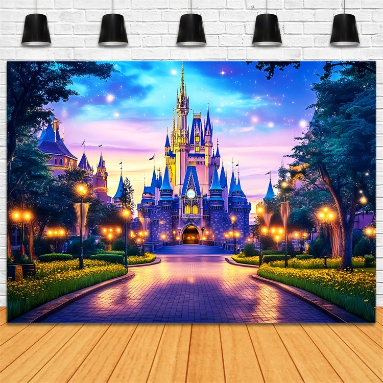 Fairy Forest Backdrop Twilight Dream Palace Backdrop UK LXX57-116