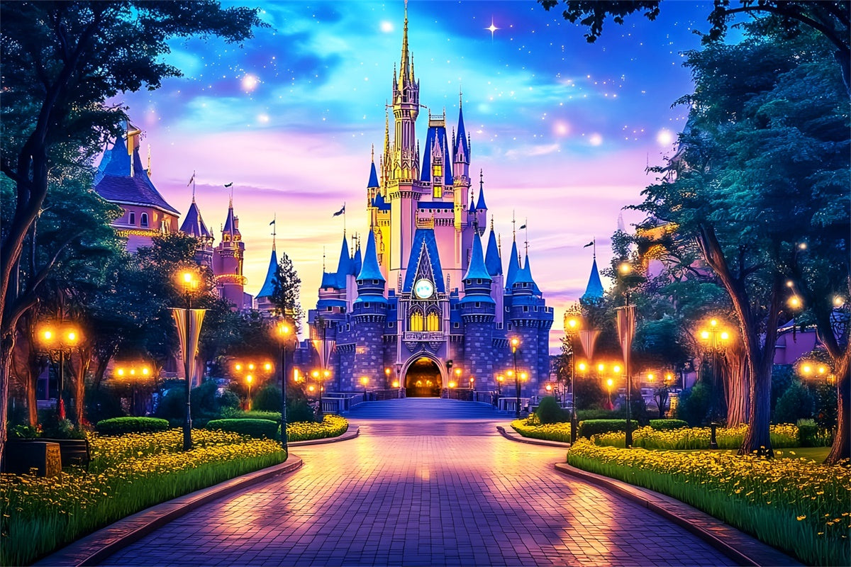 Fairy Forest Backdrop Twilight Dream Palace Backdrop UK LXX57-116