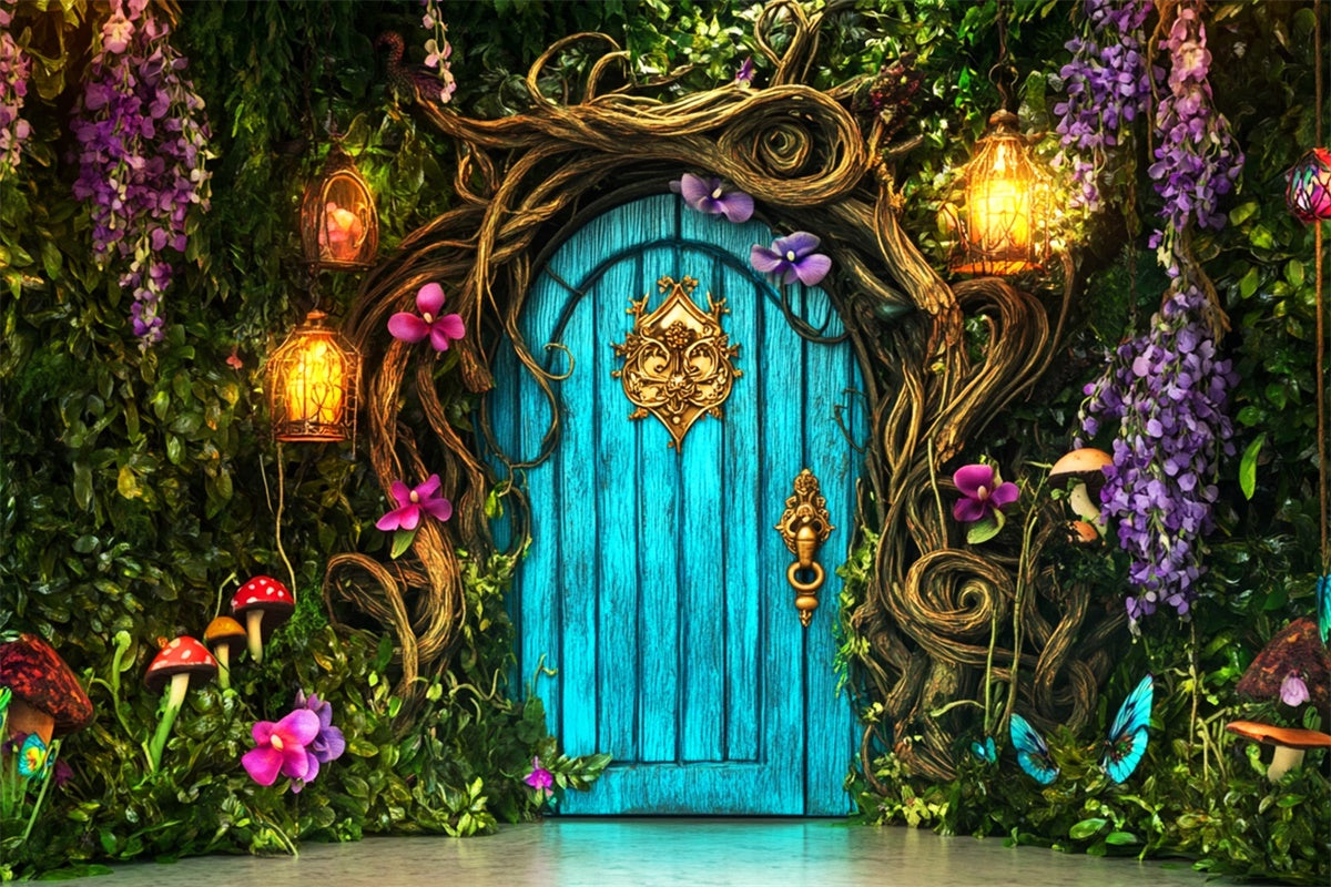 Magical Forest Backdrop Secret Garden Doorway Backdrop UK LXX57-134