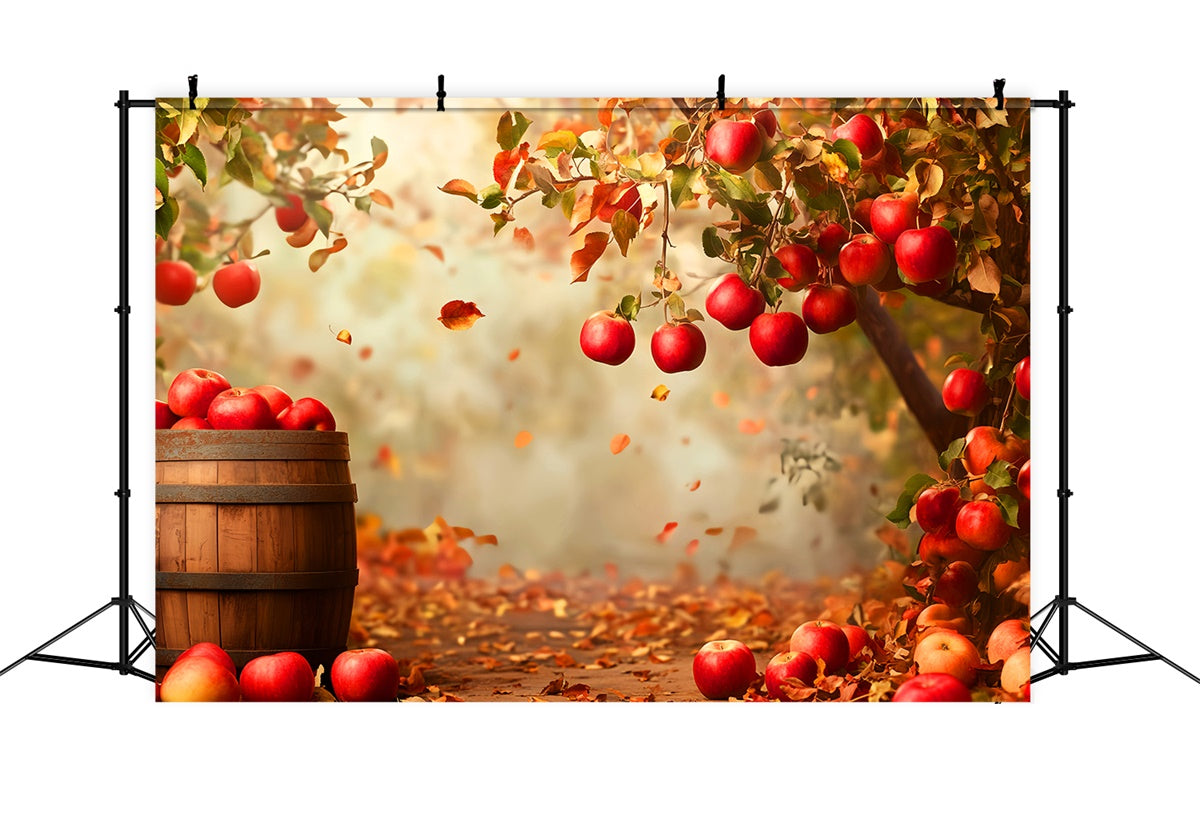 Autumn Backdrop Falling Leaves Apple Grove Backdrop UK LXX57-170