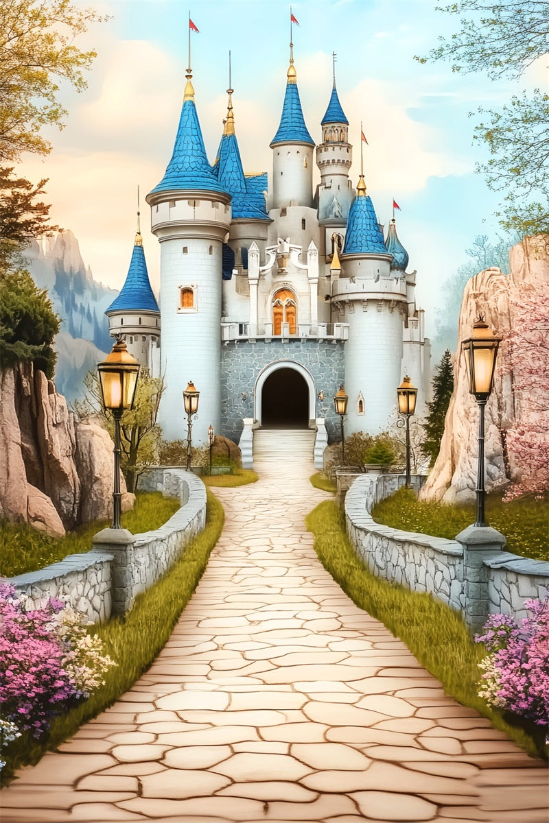 Castle Backdrops Royal Garden Path Autumn Backdrop UK LXX57-183