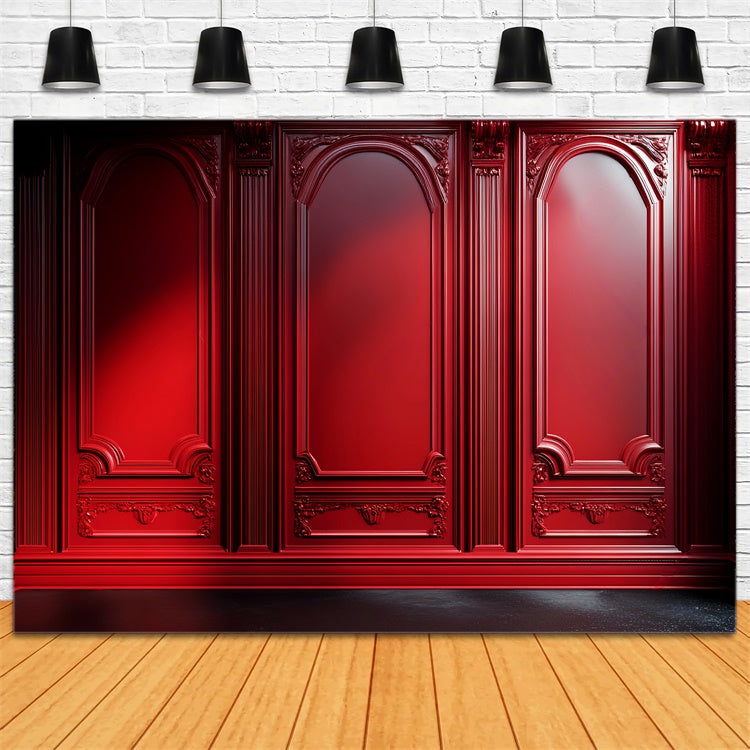 Vintage Wall Backdrop Classic Red Embossed Backdrop UK LXX57-186